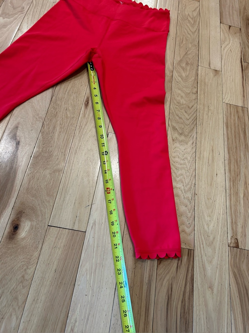 IVL Collective Dark Hot Pink Scallop Edges Leggings Pants - Women’s Size 10 - Picture 4 of 7